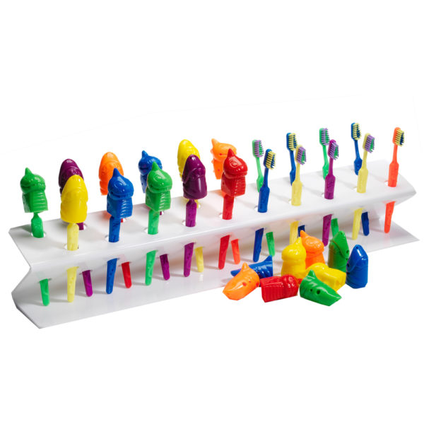 PlakSmacker Rack Brushes Character 41008 multicolored in white rack